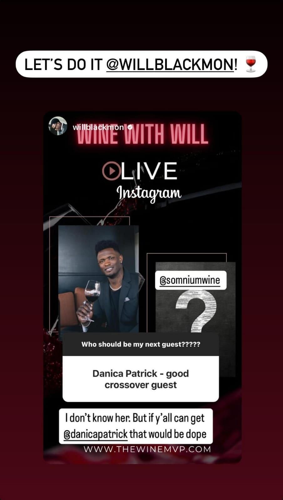 Danica Patrick's three word reaction (Source: @danicapatrick via Instagram)